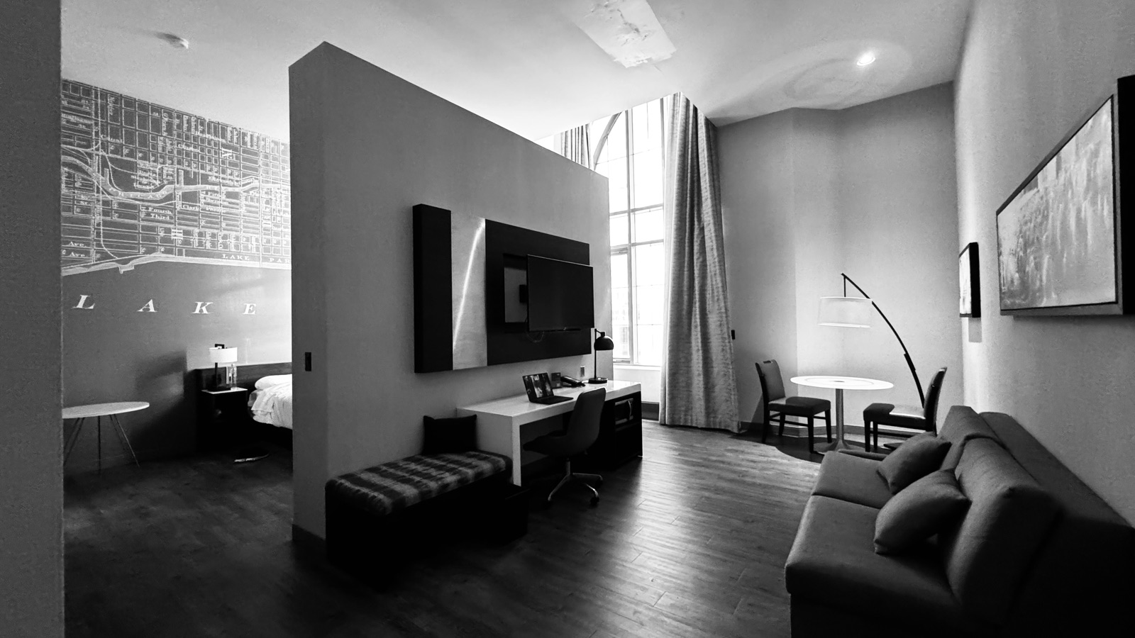 Field notes — the lakefront-map suite, Cambria Hotel, Chicago, Feb 2026